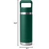 image:imageYETI Rambler 18 oz Bottle Vacuum Insulated Stainless Steel with Color Matching Straw Cap MistPinkGrasshopperBlack Forest Green