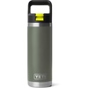 image:imageYETI Rambler 18 oz Bottle Vacuum Insulated Stainless Steel with Color Matching Straw Cap MistPinkGrasshopperCamp GreenFirefly Yellow