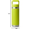 image:imageYETI Rambler 18 oz Bottle Vacuum Insulated Stainless Steel with Color Matching Straw Cap MistPinkGrasshopperChartreuse