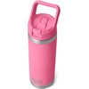 image:imageYETI Rambler 18 oz Bottle Vacuum Insulated Stainless Steel with Color Matching Straw Cap MistPinkGrasshopperHarbor Pink