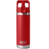 image:imageYETI Rambler 18 oz Bottle Vacuum Insulated Stainless Steel with Color Matching Straw Cap MistPinkGrasshopperRescue Red