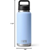 image:imageYETI Rambler 36 oz Bottle Vacuum Insulated Leakproof Stainless Steel with Chug Cap  Vacuum InsulatedBig Sky Blue