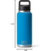 image:imageYETI Rambler 36 oz Bottle Vacuum Insulated Leakproof Stainless Steel with Chug Cap  Vacuum InsulatedBig Wave Blue