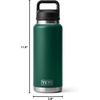 image:imageYETI Rambler 36 oz Bottle Vacuum Insulated Leakproof Stainless Steel with Chug Cap  Vacuum InsulatedBlack Forest Green