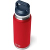 image:imageYETI Rambler 36 oz Bottle Vacuum Insulated Leakproof Stainless Steel with Chug Cap  Vacuum InsulatedRescue RedWhiteNavy