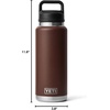 image:imageYETI Rambler 36 oz Bottle Vacuum Insulated Leakproof Stainless Steel with Chug Cap  Vacuum InsulatedWetlands Brown