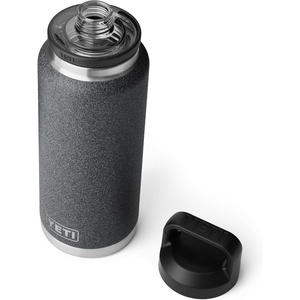 image:imageYETI Rambler 36 oz Bottle Vacuum Insulated Leakproof Stainless Steel with Chug Cap  Vacuum InsulatedBlack StoneTextured