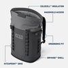 image:imageYETI Hopper M20 Backpack Soft Sided Cooler with MagShield Access Charcoal with ICE Sheet Refreezable Reusable Cooler Ice Pack Large