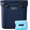 image:imageYETI Roadie 48 Wheeled Cooler with Retractable Periscope Handle Navy with ICE Block Refreezable Reusable Cooler Ice Pack 4 lb