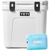 image:imageYETI Roadie 48 Wheeled Cooler with Retractable Periscope Handle White with ICE Block Refreezable Reusable Cooler Ice Pack 4 lb