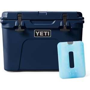 image:imageYETI Tundra 35 Cooler Navy with ICE Sheet Refreezable Reusable Cooler Ice Pack Large