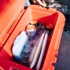 image:imageYETI Roadie 15 Hard Cooler with DoubleDuty Shoulder Strap Rescue Red with ICE Sheet Refreezable Reusable Cooler Ice Pack Large