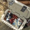 image:imageYETI Roadie 15 Hard Cooler with DoubleDuty Shoulder Strap Tan with ICE Sheet Refreezable Reusable Cooler Ice Pack Large