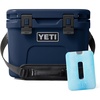 image:imageYETI Roadie 15 Hard Cooler with DoubleDuty Shoulder Strap Navy with ICE Sheet Refreezable Reusable Cooler Ice Pack Large