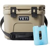 image:imageYETI Roadie 15 Hard Cooler with DoubleDuty Shoulder Strap Tan with ICE Sheet Refreezable Reusable Cooler Ice Pack Large
