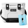 image:imageYETI Roadie 15 Hard Cooler with DoubleDuty Shoulder Strap White with ICE Sheet Refreezable Reusable Cooler Ice Pack Large