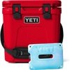 image:imageYETI Roadie 24 20 Hard Cooler with DoubleDuty Shoulder Strap and Drain Plug Rescue Red with ICE Block Refreezable Reusable Cooler Ice Pack 4 lb