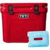 image:imageYETI Roadie 32 Wheeled Cooler Rescue Red with ICE Block Refreezable Reusable Cooler Ice Pack 4 lb