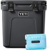 image:imageYETI Roadie 48 Wheeled Cooler with Retractable Periscope Handle Charcoal with ICE Block Refreezable Reusable Cooler Ice Pack 4 lb