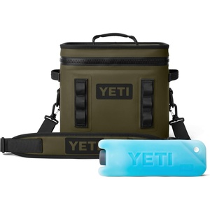 image:imageYETI Hopper Flip 12 Portable Cooler Olive with ICE Block Refreezable Reusable Cooler Ice Pack 1 lb