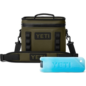image:imageYETI Hopper Flip 8 Portable Cooler Olive with ICE Block Refreezable Reusable Cooler Ice Pack 1 lb