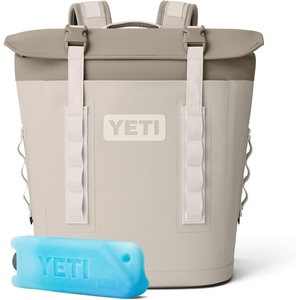 image:imageYETI Hopper M12 Backpack Soft Sided Cooler with MagShield Access Cape Taupe with ICE Block Refreezable Reusable Cooler Ice Pack 1 lb