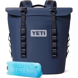 image:imageYETI Hopper M12 Backpack Soft Sided Cooler with MagShield Access Classic Navy with ICE Block Refreezable Reusable Cooler Ice Pack 1 lb