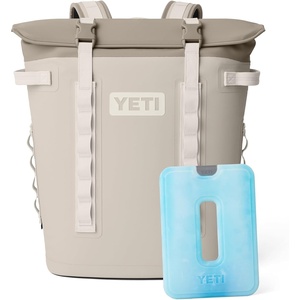 image:imageYETI Hopper M20 Backpack Soft Sided Cooler with MagShield Access Cape Taupe with ICE Sheet Refreezable Reusable Cooler Ice Pack Large