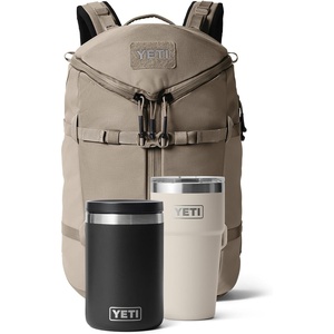 image:imageYETI Rambler 20 oz Stackable Tumbler and 16 oz Food Jar Vacuum Insulated Stainless Steel and Ranchero Backpack 27L AllDay Utility Pack Structured and Durable Cape Taupe