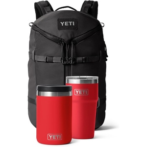 image:imageYETI Rambler 20 oz Stackable Tumbler and 16 oz Food Jar Vacuum Insulated Stainless Steel and Ranchero Backpack 27L AllDay Utility Pack Structured and Durable Rescue Red