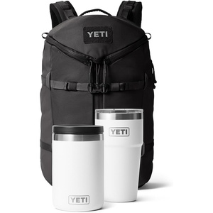 image:imageYETI Rambler 20 oz Stackable Tumbler and 16 oz Food Jar Vacuum Insulated Stainless Steel and Ranchero Backpack 27L AllDay Utility Pack Structured and Durable White