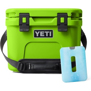 image:imageYETI Roadie 15 Hard Cooler with DoubleDuty Shoulder Strap Venom with ICE Sheet Refreezable Reusable Cooler Ice Pack Large