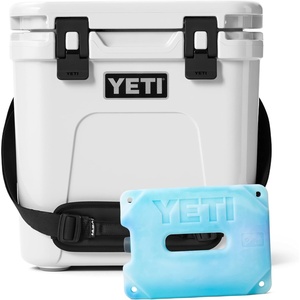 image:imageYETI Roadie 24 20 Hard Cooler with DoubleDuty Shoulder Strap and Drain Plug White with ICE Block Refreezable Reusable Cooler Ice Pack 4 lb