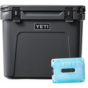image:imageYETI Roadie 60 Wheeled Cooler with Retractable Periscope Handle Charcoal with ICE Block Refreezable Reusable Cooler Ice Pack 4 lb