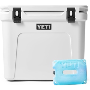 image:imageYETI Roadie 60 Wheeled Cooler with Retractable Periscope Handle White with ICE Block Refreezable Reusable Cooler Ice Pack 4 lb