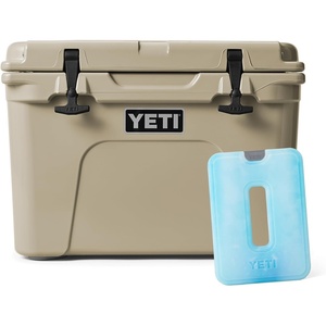 image:imageYETI Tundra 35 Cooler Tan with ICE Sheet Refreezable Reusable Cooler Ice Pack Large