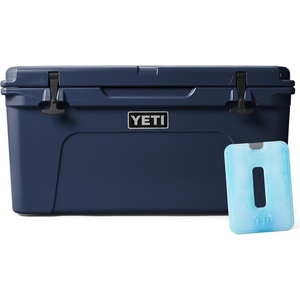 image:imageYETI Tundra 65 Cooler Navy with ICE Sheet Refreezable Reusable Cooler Ice Pack Large