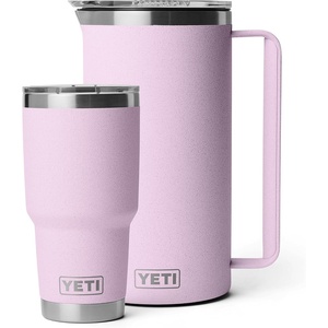image:imageYETI Rambler 64 oz Pitcher and Rambler 30 oz Tumbler Stainless Steel Vacuum Insulated with MagSlider Lid Cherry Blossom
