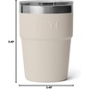 image:imageYETI Rambler 16 oz Stackable Tumbler Vacuum Insulated Stainless Steel with MagSlider Lid  StackableCape Taupe