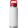 image:imageYETI Rambler 36 oz Bottle Vacuum Insulated Leakproof Stainless Steel with Chug CapWhiteRescue RedNavyBadge