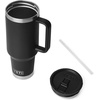 image:imageYETI Rambler 40 oz Travel Mug with Flip Straw Lid  Stainless Steel Vacuum Insulated Leakproof Cup Holder Friendly GrasshopperBlack