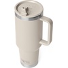 image:imageYETI Rambler 40 oz Travel Mug with Flip Straw Lid  Stainless Steel Vacuum Insulated Leakproof Cup Holder Friendly GrasshopperCape Taupe