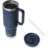 image:imageYETI Rambler 40 oz Travel Mug with Flip Straw Lid  Stainless Steel Vacuum Insulated Leakproof Cup Holder Friendly GrasshopperNavy
