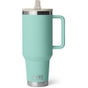 image:imageYETI Rambler 40 oz Travel Mug with Flip Straw Lid  Stainless Steel Vacuum Insulated Leakproof Cup Holder Friendly GrasshopperSea StoneTextured