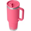 image:imageYETI Rambler 40 oz Travel Mug with Flip Straw Lid  Stainless Steel Vacuum Insulated Leakproof Cup Holder Friendly GrasshopperTropical Pink