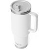 image:imageYETI Rambler 40 oz Travel Mug with Flip Straw Lid  Stainless Steel Vacuum Insulated Leakproof Cup Holder Friendly GrasshopperWhite