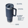 image:imageYETI Rambler 40 oz Travel Mug with Flip Straw Lid  Stainless Steel Vacuum Insulated Leakproof Cup Holder Friendly GrasshopperWhite