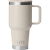 image:imageYETI Rambler 30 oz Travel Mug with Flip Straw Lid  Stainless Steel Vacuum Insulated Leakproof Cup Holder Friendly GrasshopperCape Taupe