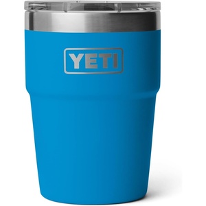image:imageYETI Rambler 16 oz Stackable Tumbler Vacuum Insulated Stainless Steel with MagSlider Lid  StackableBig Wave Blue