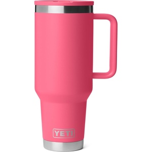 image:imageYETI Rambler 40 oz Travel Mug with Flip Straw Lid  Stainless Steel Vacuum Insulated Leakproof Cup Holder Friendly GrasshopperTropical Pink